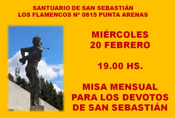 Misa mensual para los devotos de San Sebastián