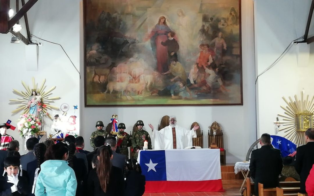 Celebración de fiestas patrias en parroquia San Francisco de Sales de Porvenir