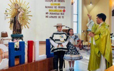 CAMPEONES REGIONALES INFANTILES DE CUECA RINDIERON HOMENAJE A LA VIRGEN DEL CARMEN EN PORVENIR
